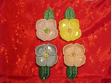 DOGWOOD FLOWER 4 COLORS TEA BAG HOLDERS